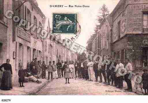 Ville de DAMERY, carte postale ancienne