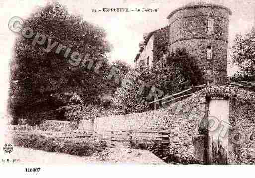 Ville de ESPELETTE, carte postale ancienne