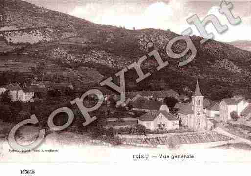 Ville de IZIEU, carte postale ancienne