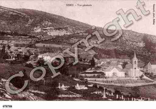 Ville de IZIEU, carte postale ancienne