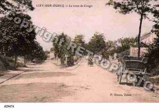 Ville de LIZYSUROURCQ, carte postale ancienne