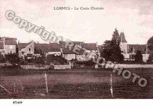 Ville de LORMES, carte postale ancienne