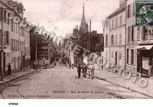 Ville de MELUN, carte postale ancienne