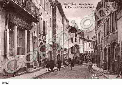 Ville de MONTPEZATSOUSBAUZON, carte postale ancienne