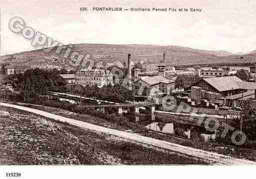 Ville de PONTARLIER, carte postale ancienne