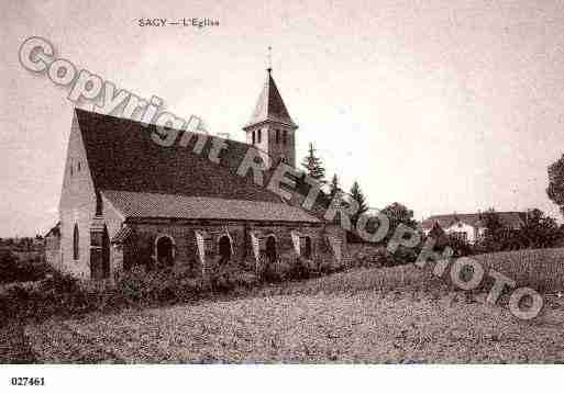 Ville de SAGY, carte postale ancienne