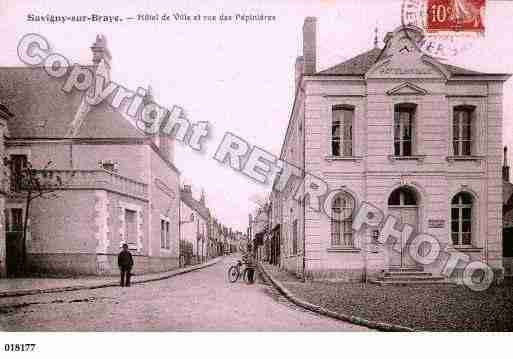 Ville de SAVIGNYSURBRAYE, carte postale ancienne