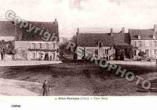 Ville de SENSBEAUJEU, carte postale ancienne