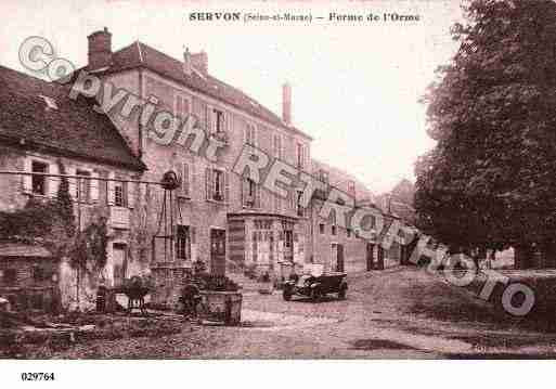 Ville de SERVON, carte postale ancienne