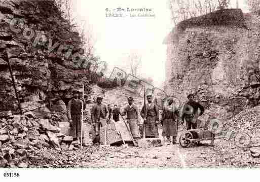 Ville de TINCRY, carte postale ancienne