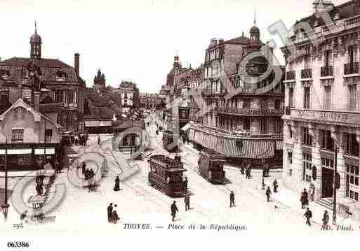 Ville de TROYES, carte postale ancienne