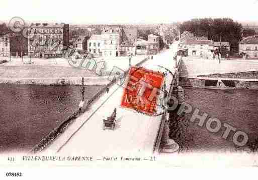 Ville de VILLENEUVELAGARENNE, carte postale ancienne