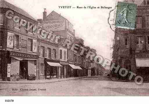 Ville de YVETOT, carte postale ancienne