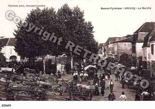 Ville de ARZACQARRAZIGUET, carte postale ancienne