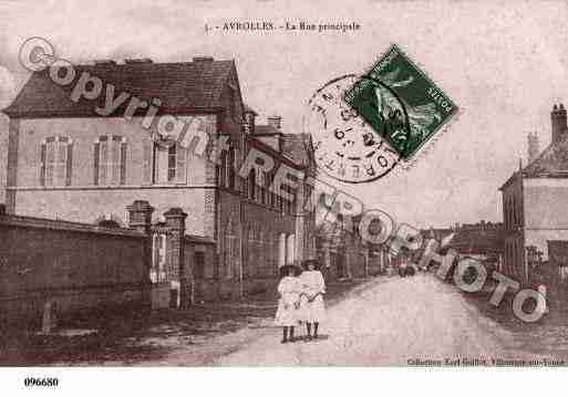 Ville de AVROLLES, carte postale ancienne