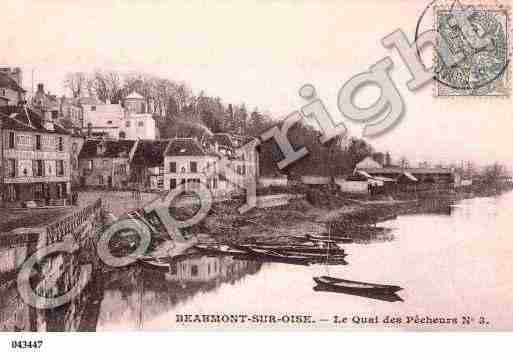 Ville de BEAUMONTSUROISE, carte postale ancienne