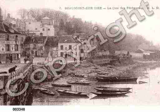 Ville de BEAUMONTSUROISE, carte postale ancienne