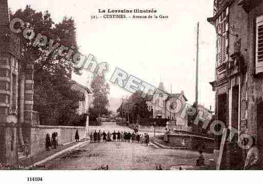 Ville de CUSTINES, carte postale ancienne