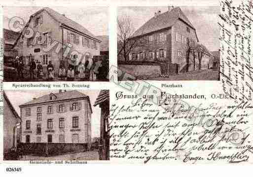 Ville de FLAXLANDEN, carte postale ancienne