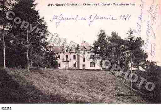 Ville de GUER, carte postale ancienne