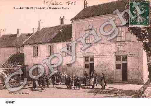 Ville de JAIGNES, carte postale ancienne