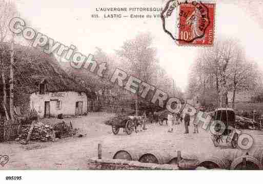 Ville de LASTIC, carte postale ancienne