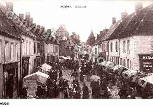 Ville de LICQUES, carte postale ancienne