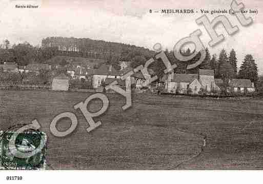 Ville de MEILHARDS, carte postale ancienne