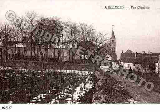 Ville de MELLECEY, carte postale ancienne