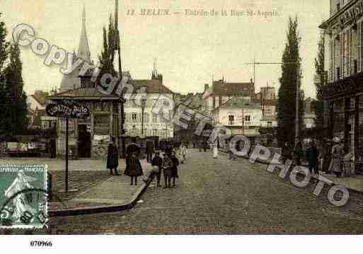 Ville de MELUN, carte postale ancienne