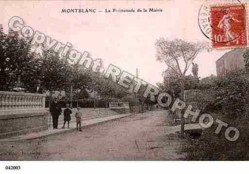 Ville de MONTBLANC, carte postale ancienne