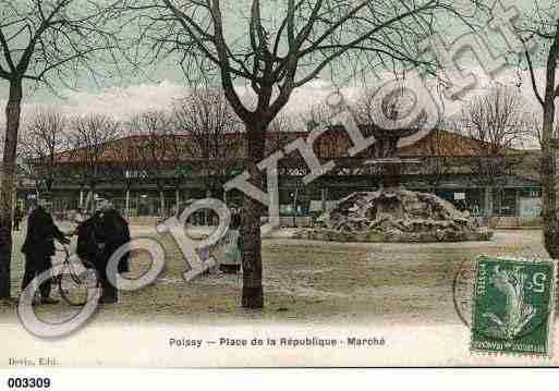 Ville de POISSY, carte postale ancienne