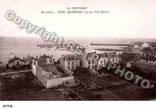 Ville de QUIBERON, carte postale ancienne