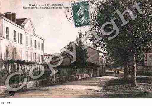 Ville de RIBERAC, carte postale ancienne