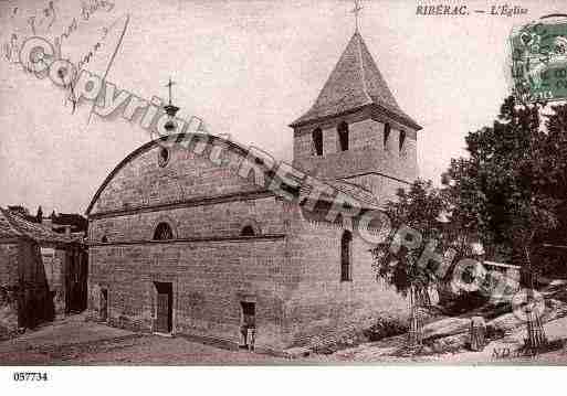 Ville de RIBERAC, carte postale ancienne