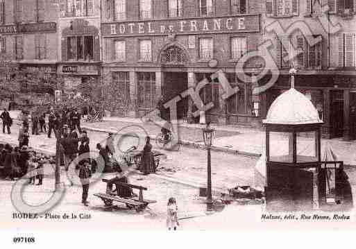 Ville de RODEZ, carte postale ancienne