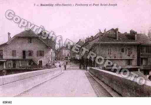 Ville de RUMILLY, carte postale ancienne