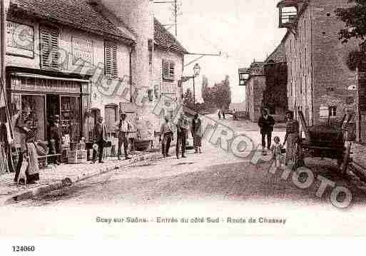 Ville de SCEYSURSAONE, carte postale ancienne