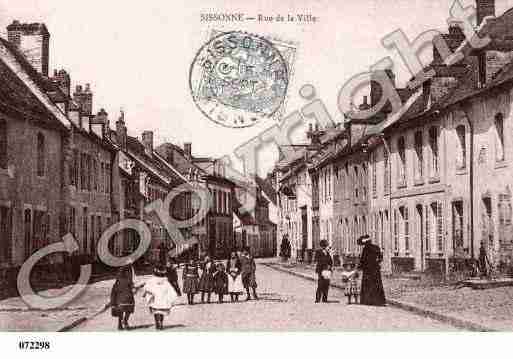 Ville de SISSONNE, carte postale ancienne