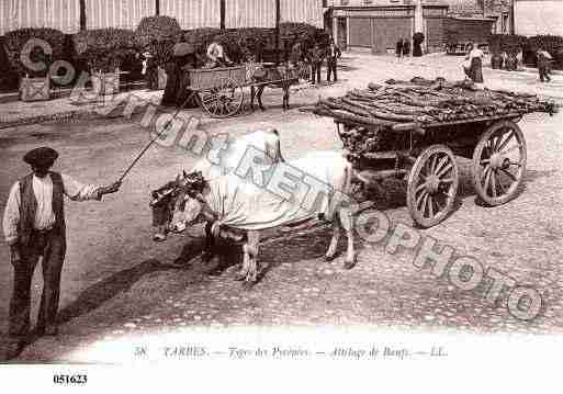 Ville de TARBES, carte postale ancienne