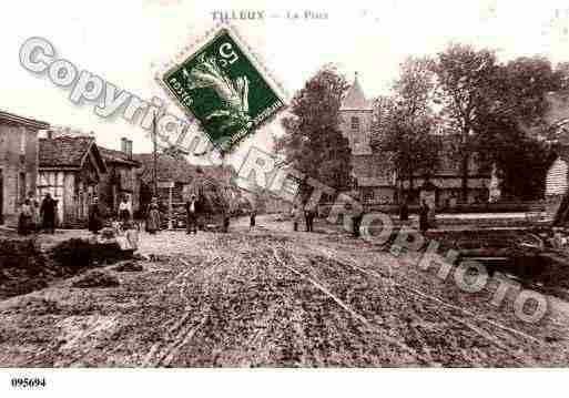 Ville de TILLEUX, carte postale ancienne