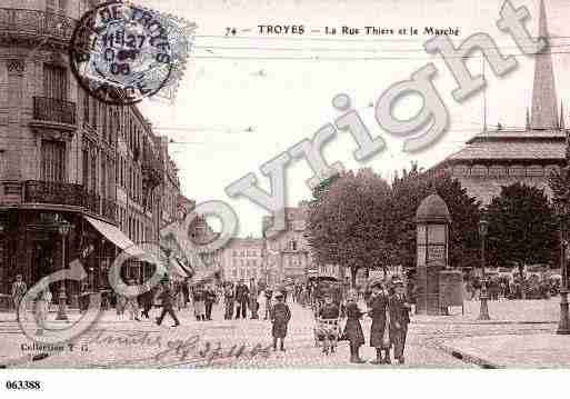 Ville de TROYES, carte postale ancienne