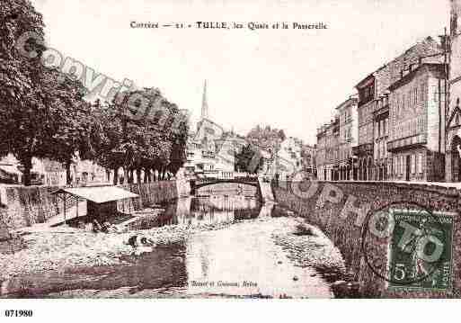 Ville de TULLE, carte postale ancienne