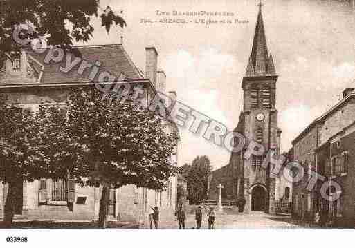 Ville de ARZACQARRAZIGUET, carte postale ancienne