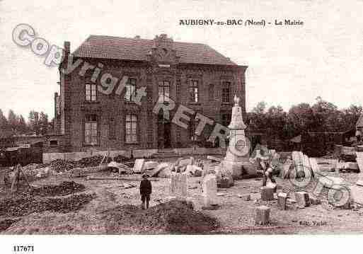 Ville de AUBIGNYAUBAC, carte postale ancienne