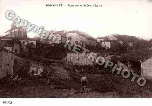 Ville de BONVILLET, carte postale ancienne