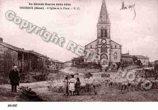 Ville de BRIZEAUX, carte postale ancienne