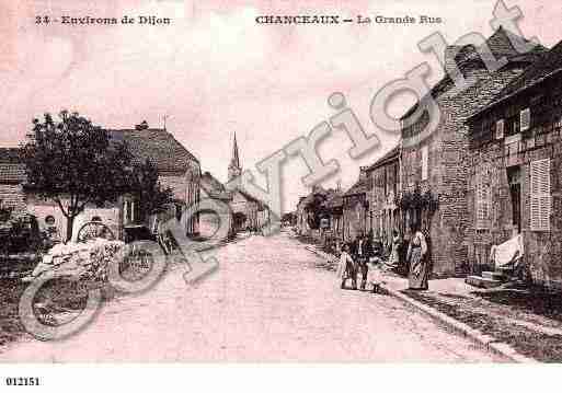 Ville de CHANCEAUX, carte postale ancienne