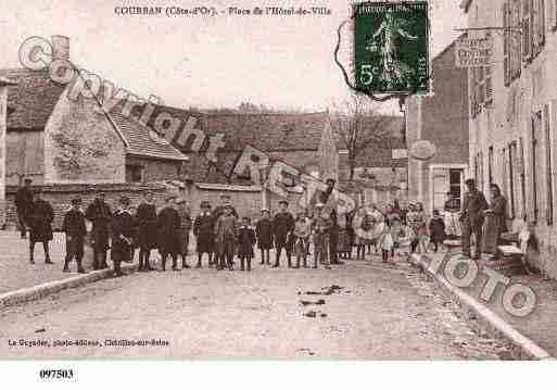 Ville de COURBAN, carte postale ancienne