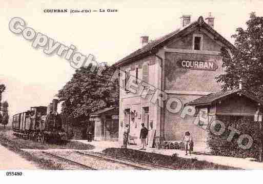 Ville de COURBAN, carte postale ancienne